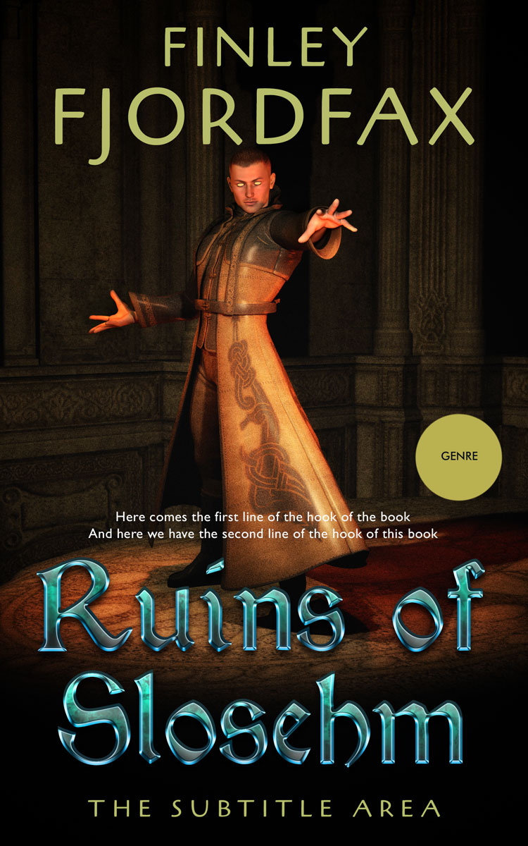 2D view of Premade Fantasy Book Cover - Night Rider