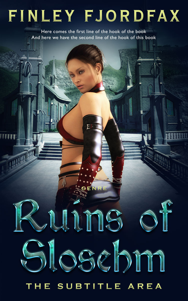 2D view of Premade Fantasy Book Cover - Ebony