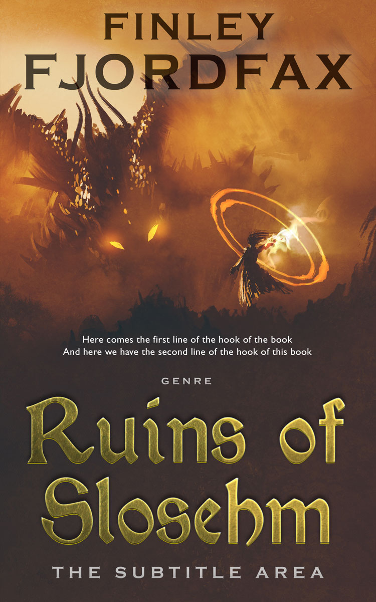 2D view of Rock #4888 - Premade Fantasy Book Cover