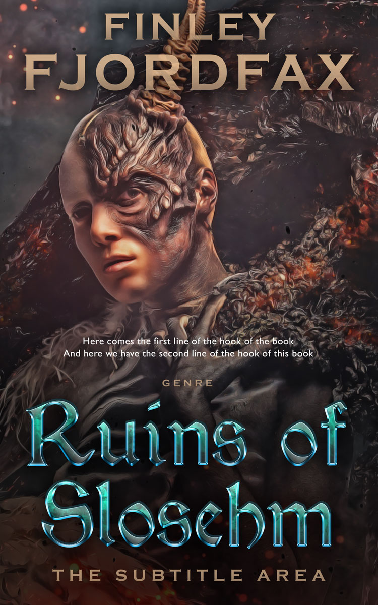 2D view of Premade Fantasy Book Cover - Thunder