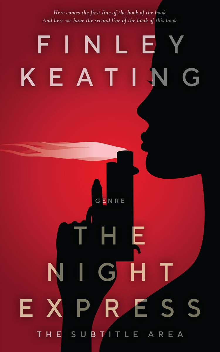 2D view of Premade Mystery & Thriller & Suspense Book Cover - Merlot