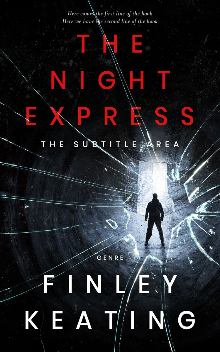 2D view of Premade Mystery & Thriller & Suspense Book Cover - Black