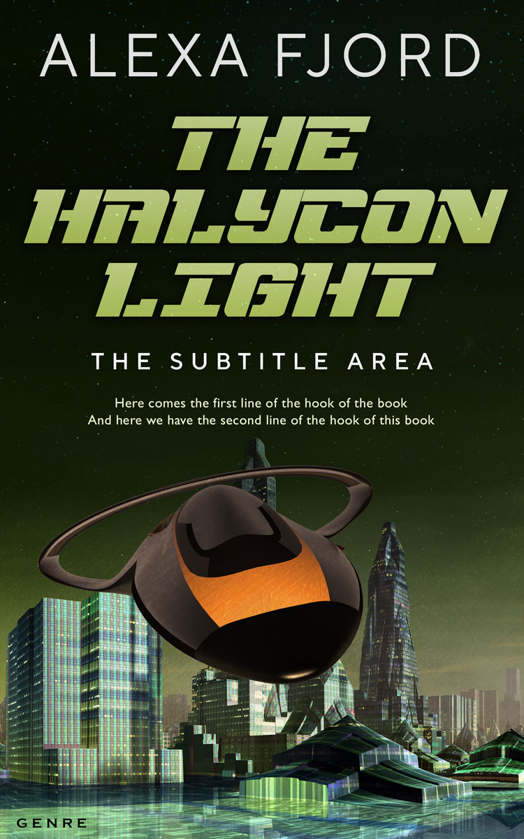 2D view of Premade Science Fiction Book Cover - Green Smoke