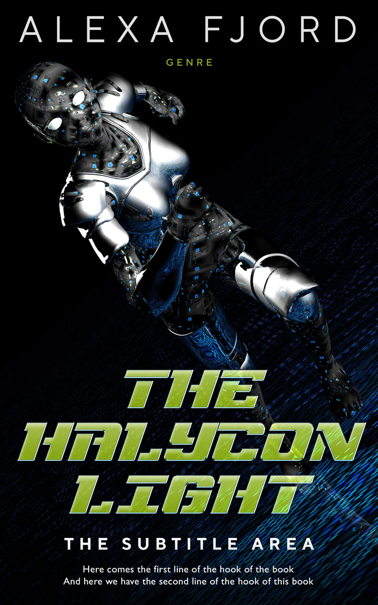 2D view of Premade Science Fiction Book Cover - Olivine