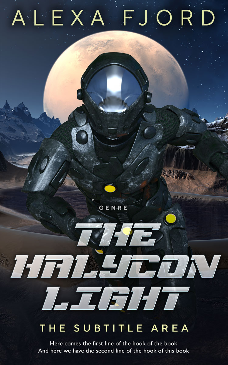 2D view of Premade Science Fiction Book Cover - Ebony Clay