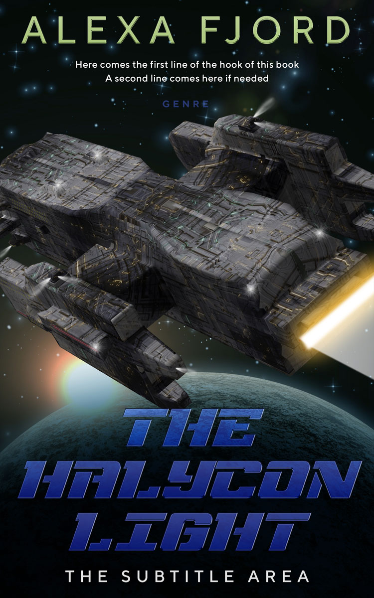 2D view of Premade Science Fiction Book Cover - Shark