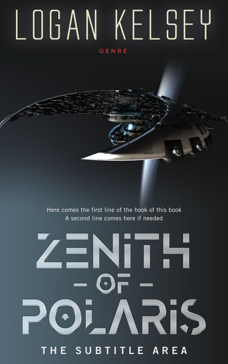 2D view of Premade Science Fiction Book Cover - Outer Space