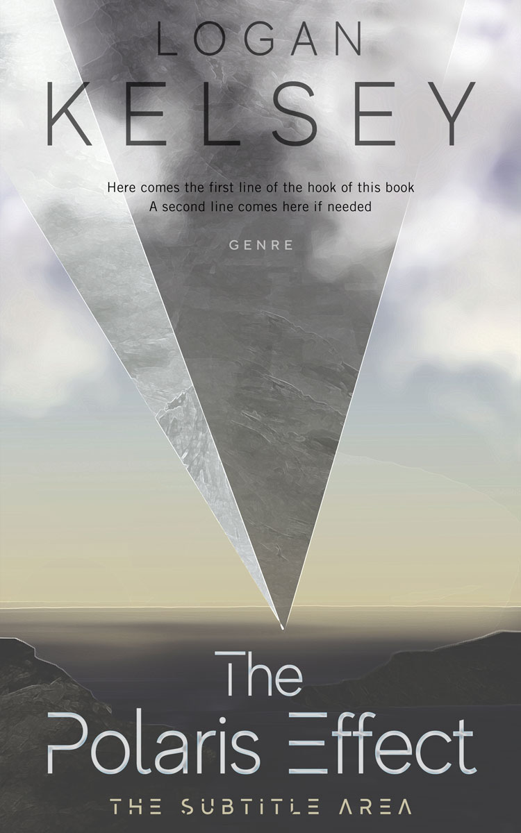 2D view of Premade Science Fiction Book Cover - Mist Gray