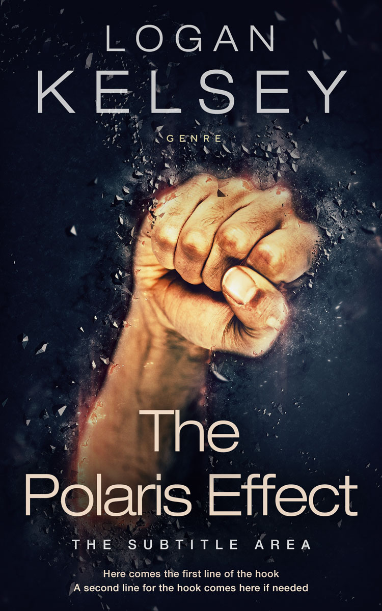 2D view of Premade Action & Adventure Book Cover - Tan