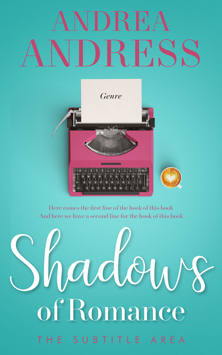 2D view of Premade Romance Book Cover - Fountain Blue