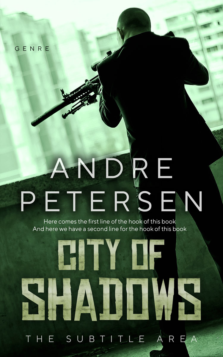 2D view of Premade Mystery & Thriller & Suspense Book Cover - Hunter Green