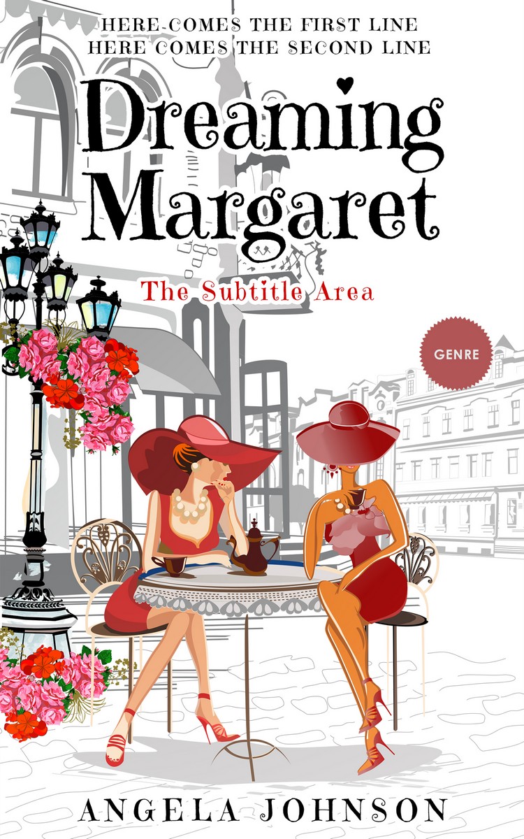 2D view of Premade Chick Lit Book Cover - Silver Rust