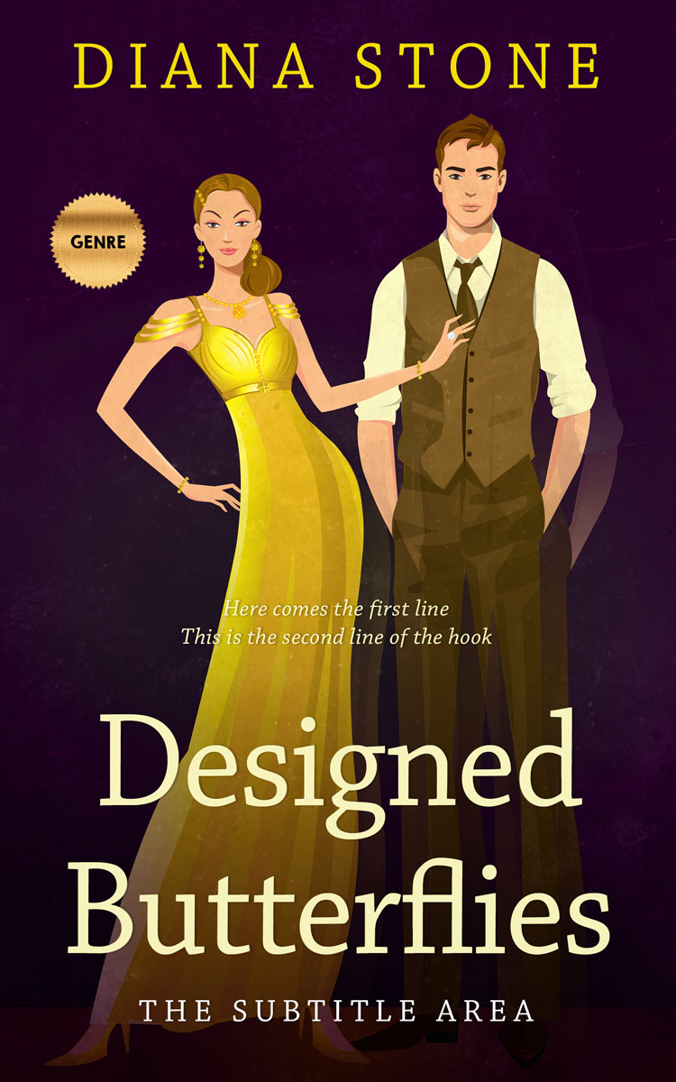 2D view of Premade Romance Book Cover - Equator