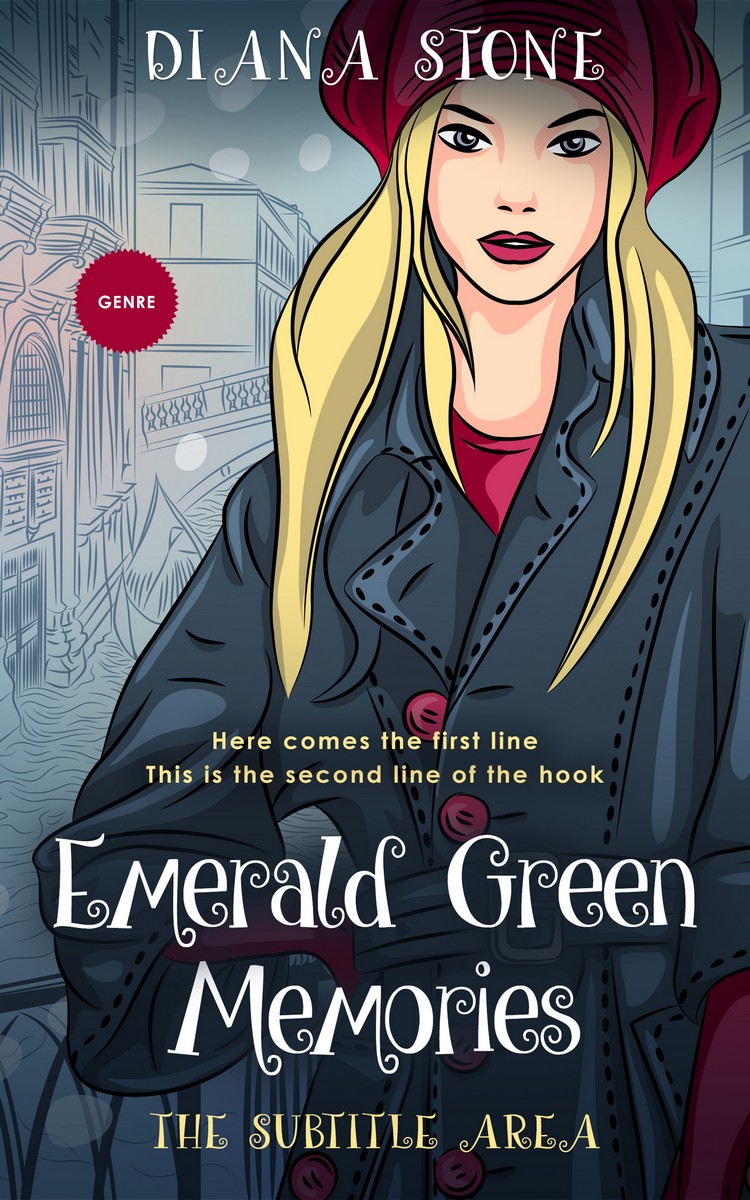 2D view of Premade Chick Lit Book Cover - Ebony Clay