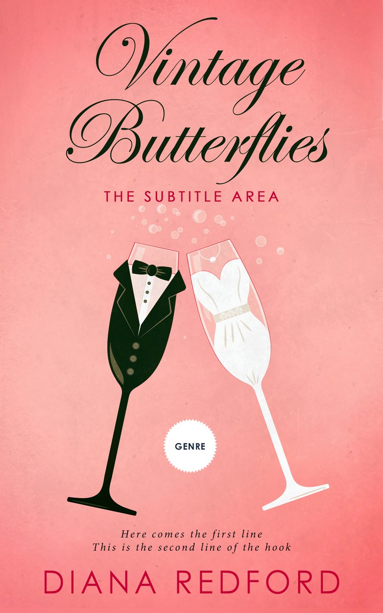 2D view of Premade Romance Book Cover - Sweet Pink