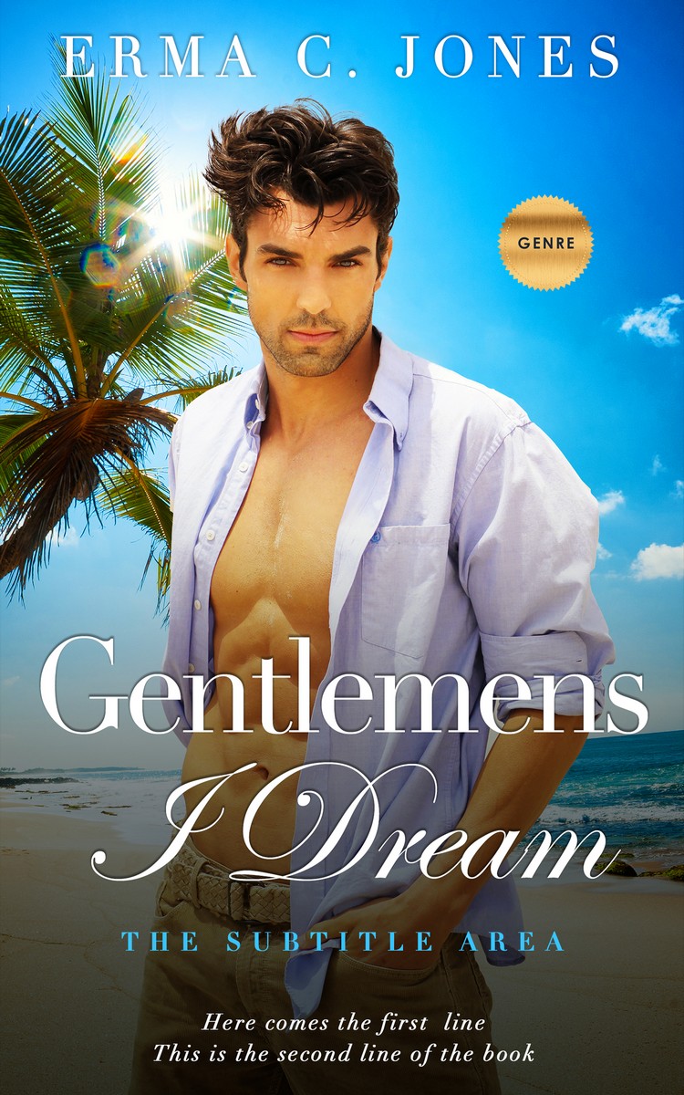 2D view of Premade Erotica Book Cover - Taupe