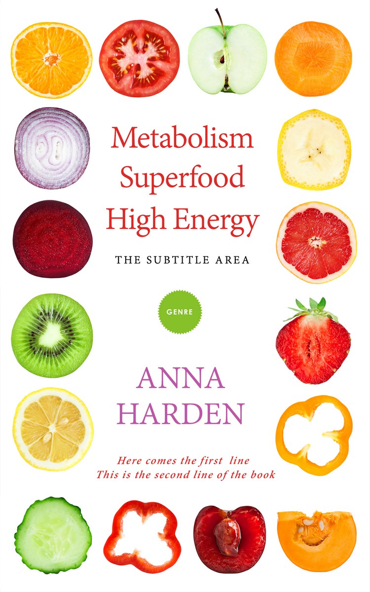 2D view of Premade Health & Dieting & Fitness Book Cover - Golden Grass