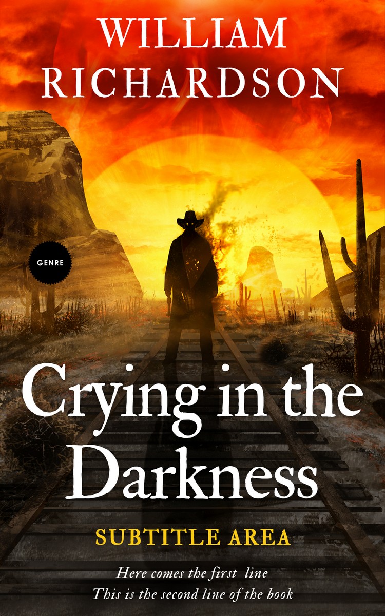 2D view of Premade Action & Adventure Book Cover - Tango