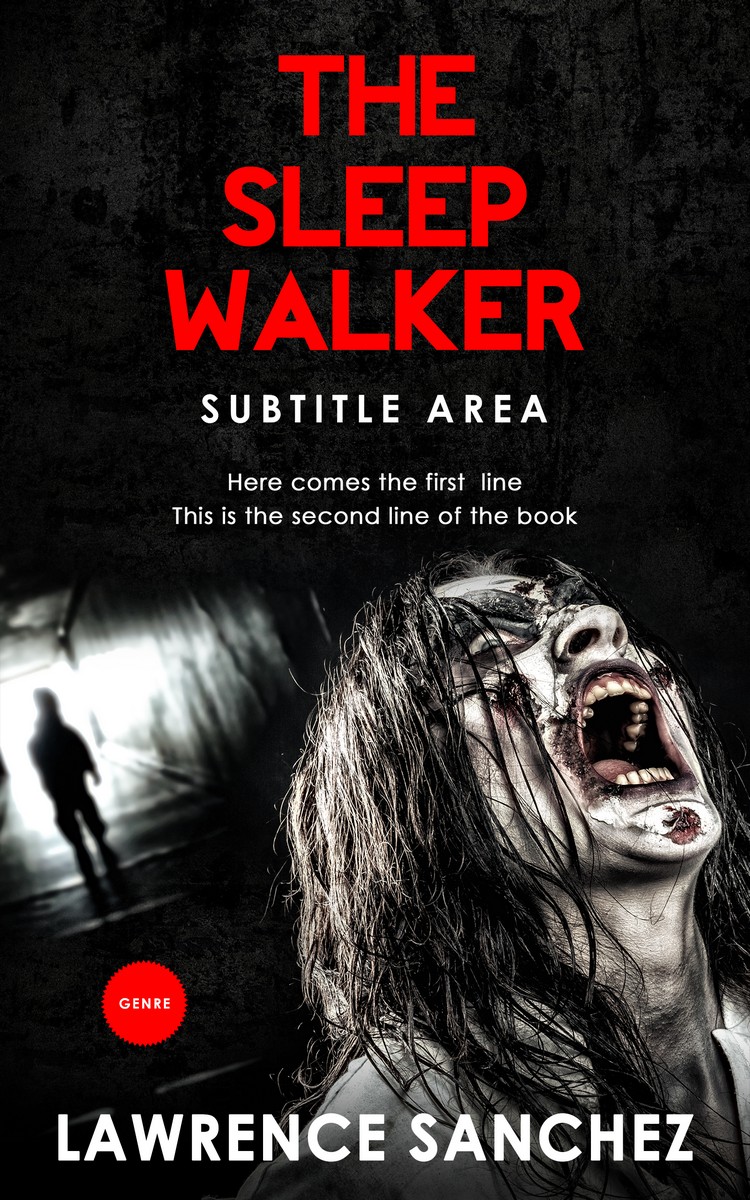 2D view of Premade Horror Book Cover - New York Pink