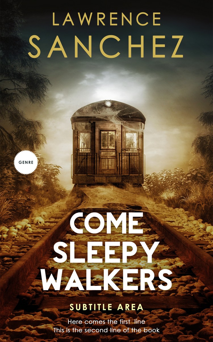 2D view of Premade Horror Book Cover - Black Marlin