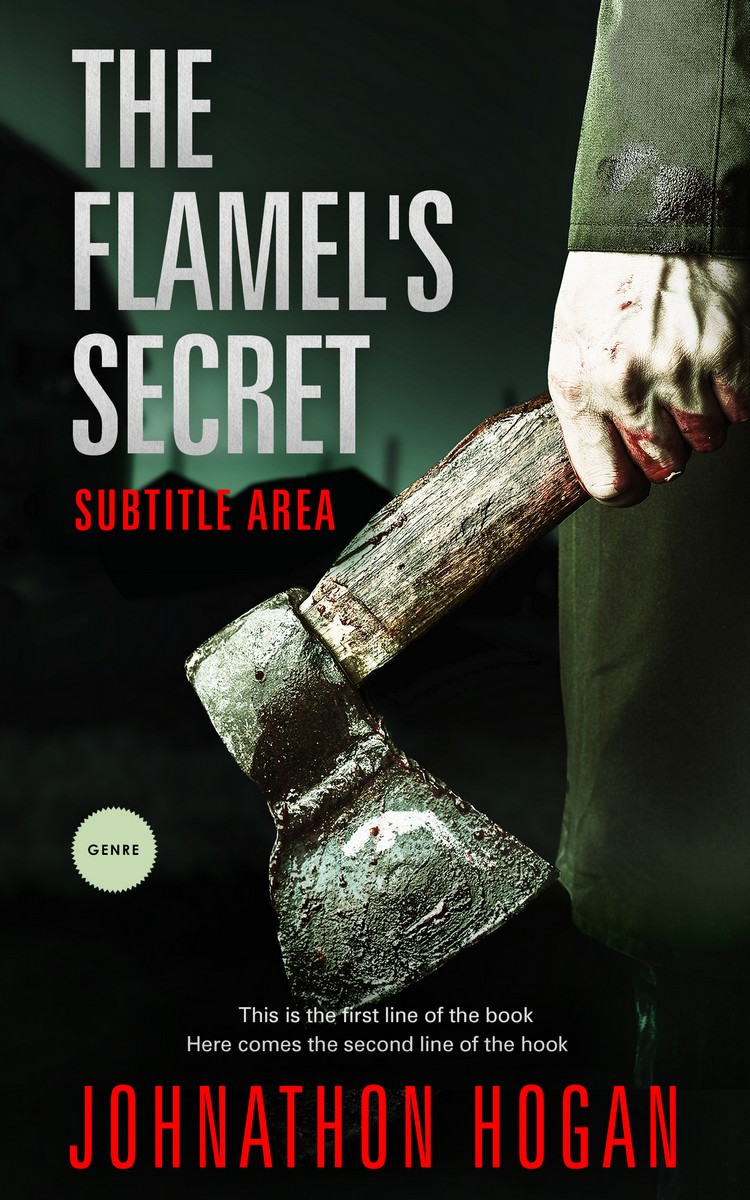 2D view of Premade Mystery & Thriller & Suspense Book Cover - Clam Shell