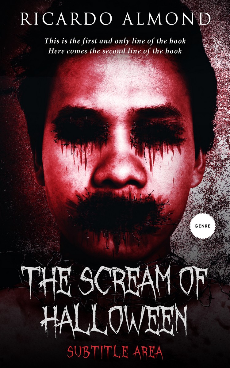 2D view of Premade Horror Book Cover - Puce