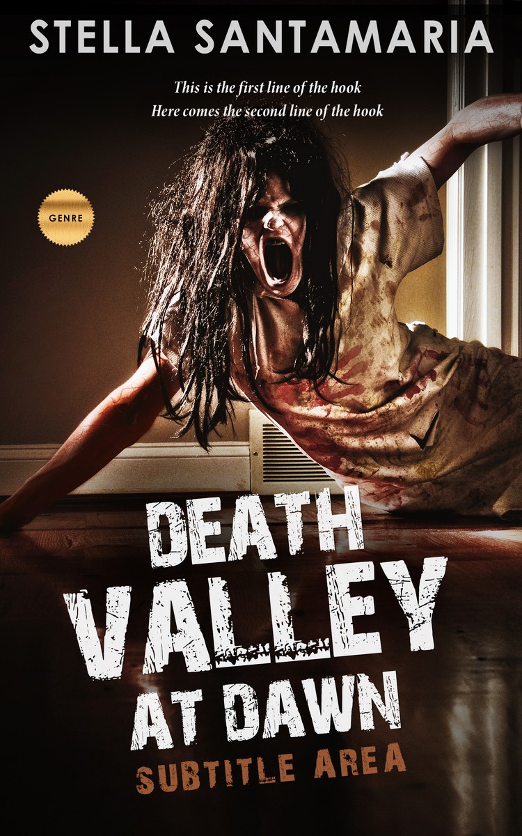 2D view of Premade Horror Book Cover - Soft Amber