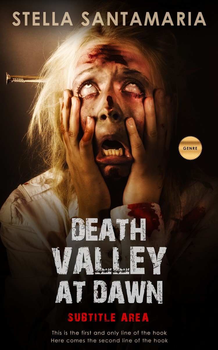 2D view of Premade Horror Book Cover - Tan