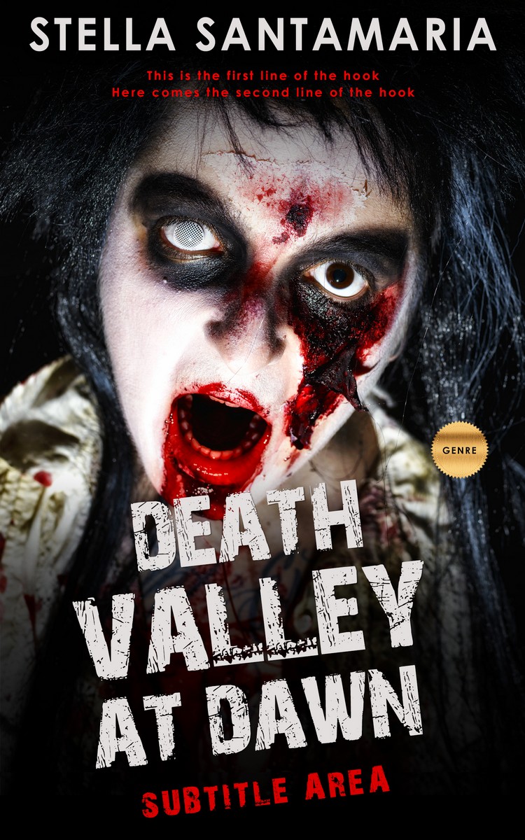 2D view of Premade Horror Book Cover - Clam Shell