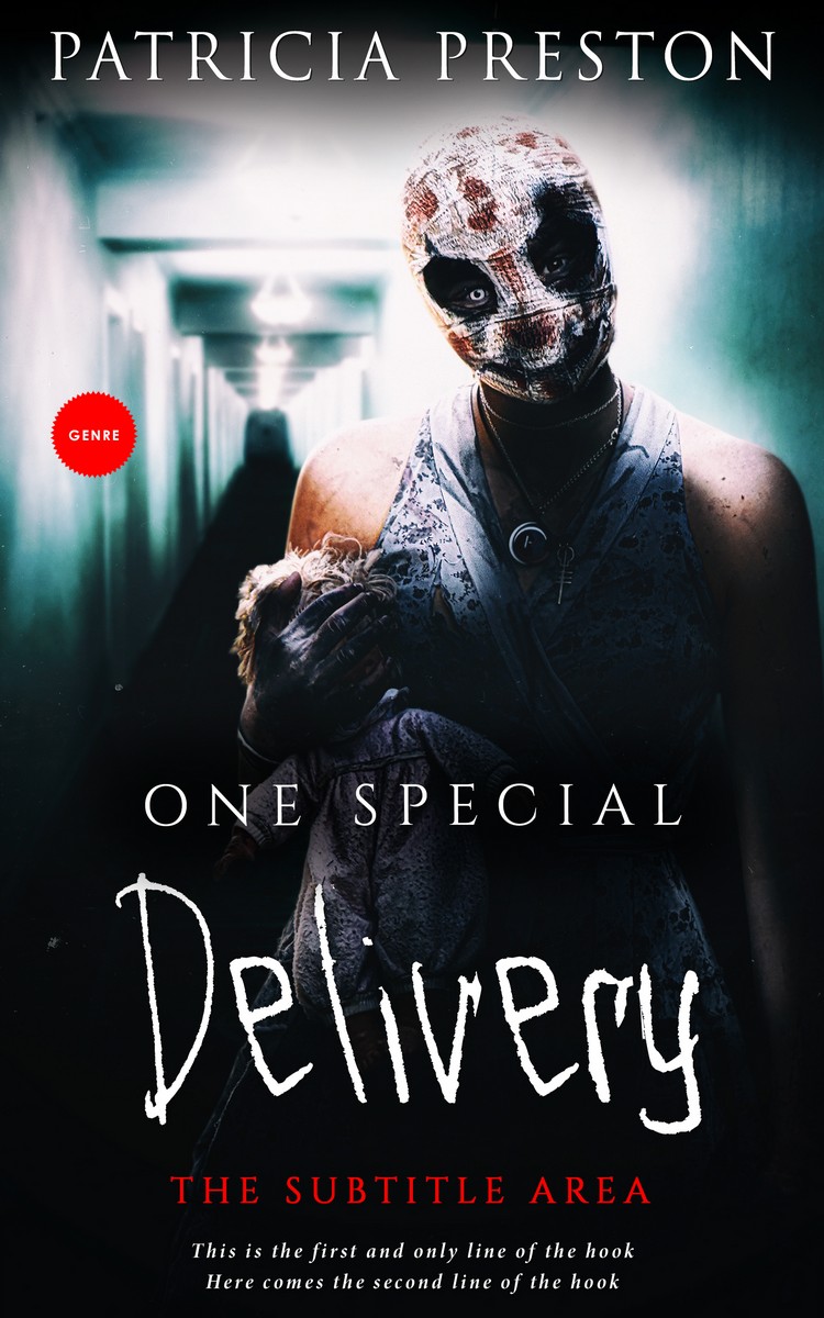 2D view of Premade Horror Book Cover - Swiss Coffee