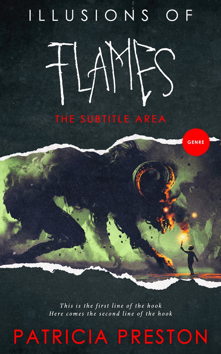 2D view of Premade Abstract Book Cover - Outer Space