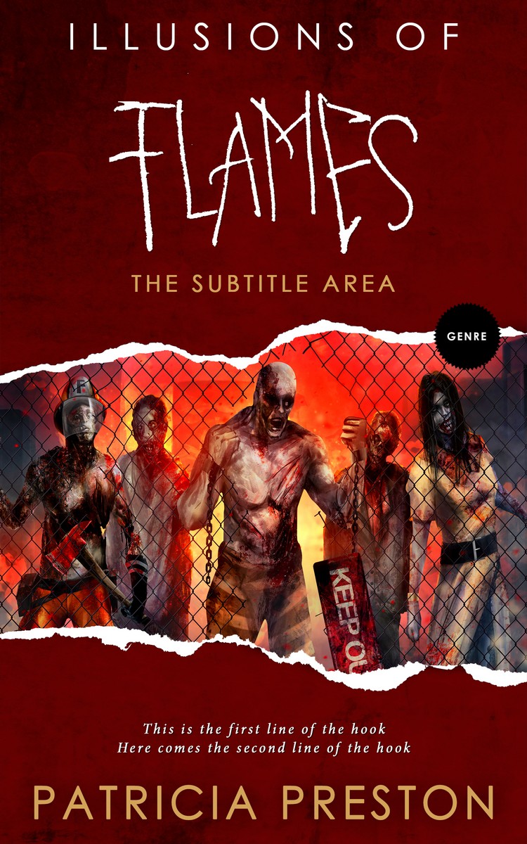 2D view of Premade Literary Fiction Book Cover - Dark Tan