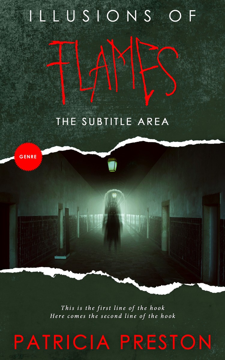 2D view of Premade Abstract Book Cover - Heavy Metal