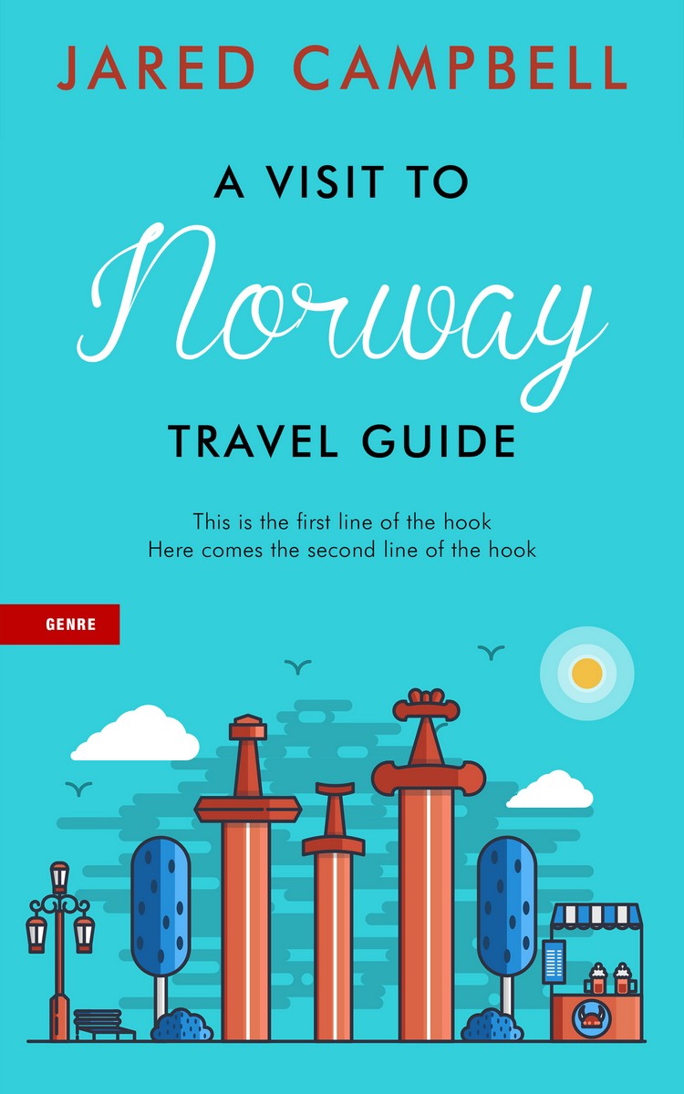 2D view of Premade Travel Book Cover - Scooter