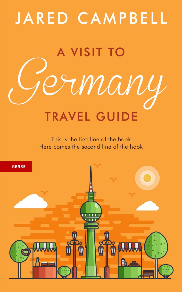 2D view of Premade Travel Book Cover - Sea Buckthorn