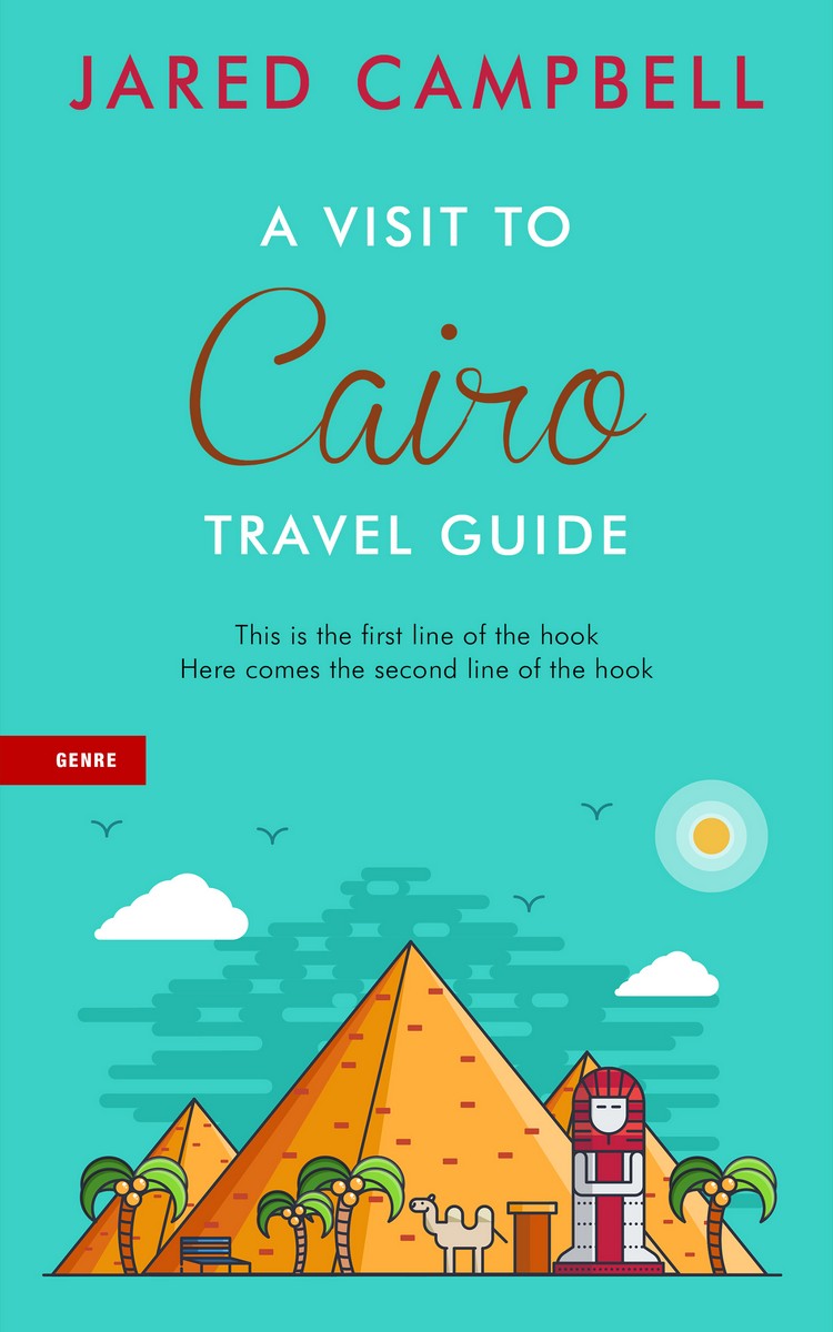 2D view of Premade Travel Book Cover - Turquoise