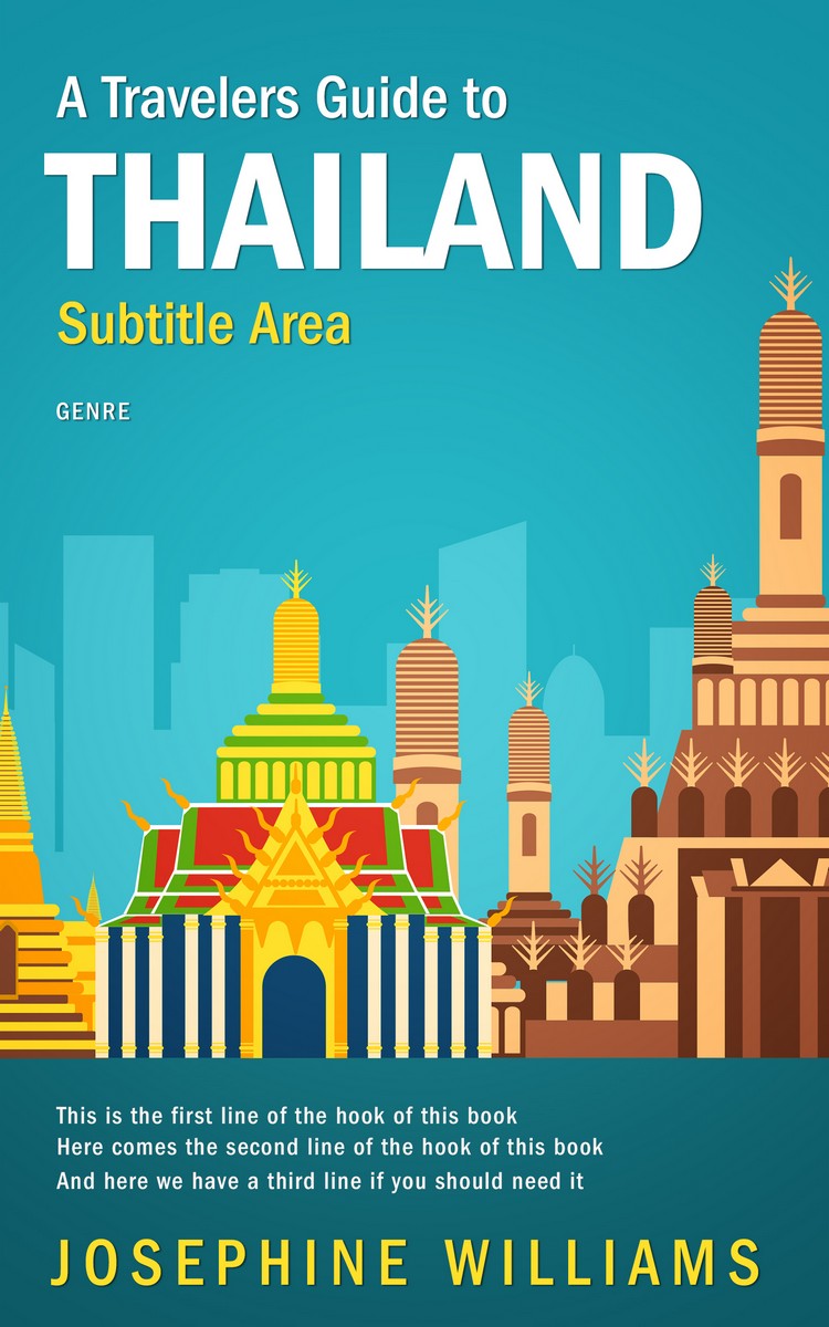 2D view of Premade Travel Book Cover - Eastern Blue