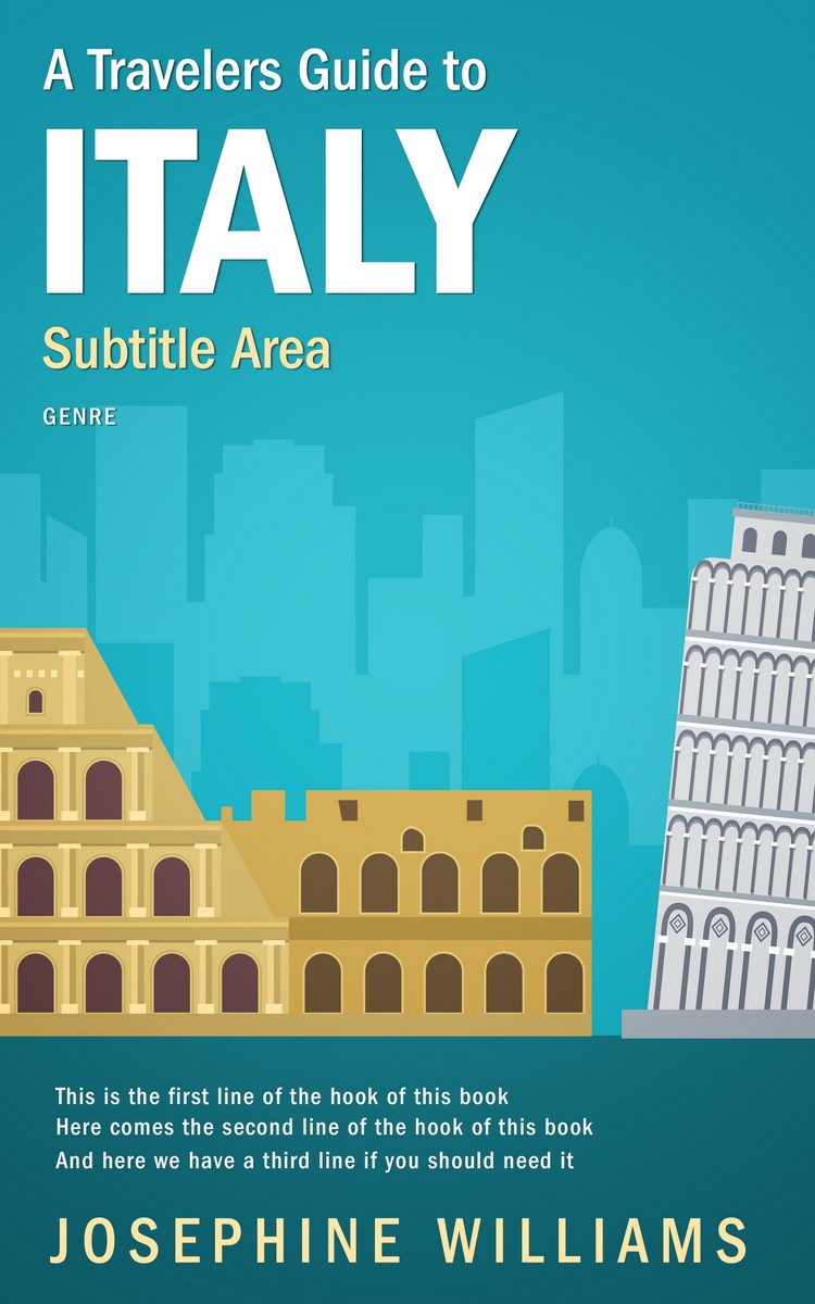 2D view of Premade Travel Book Cover - Eastern Blue