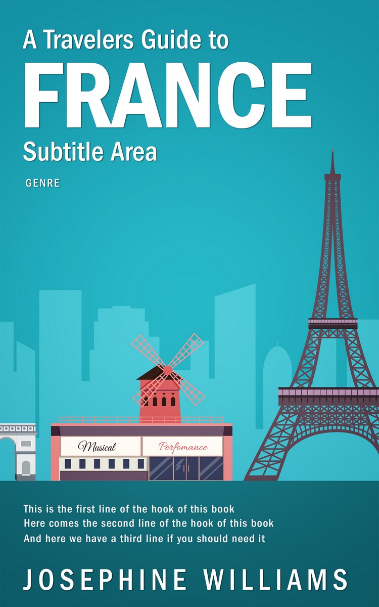 2D view of Premade Travel Book Cover - Eastern Blue