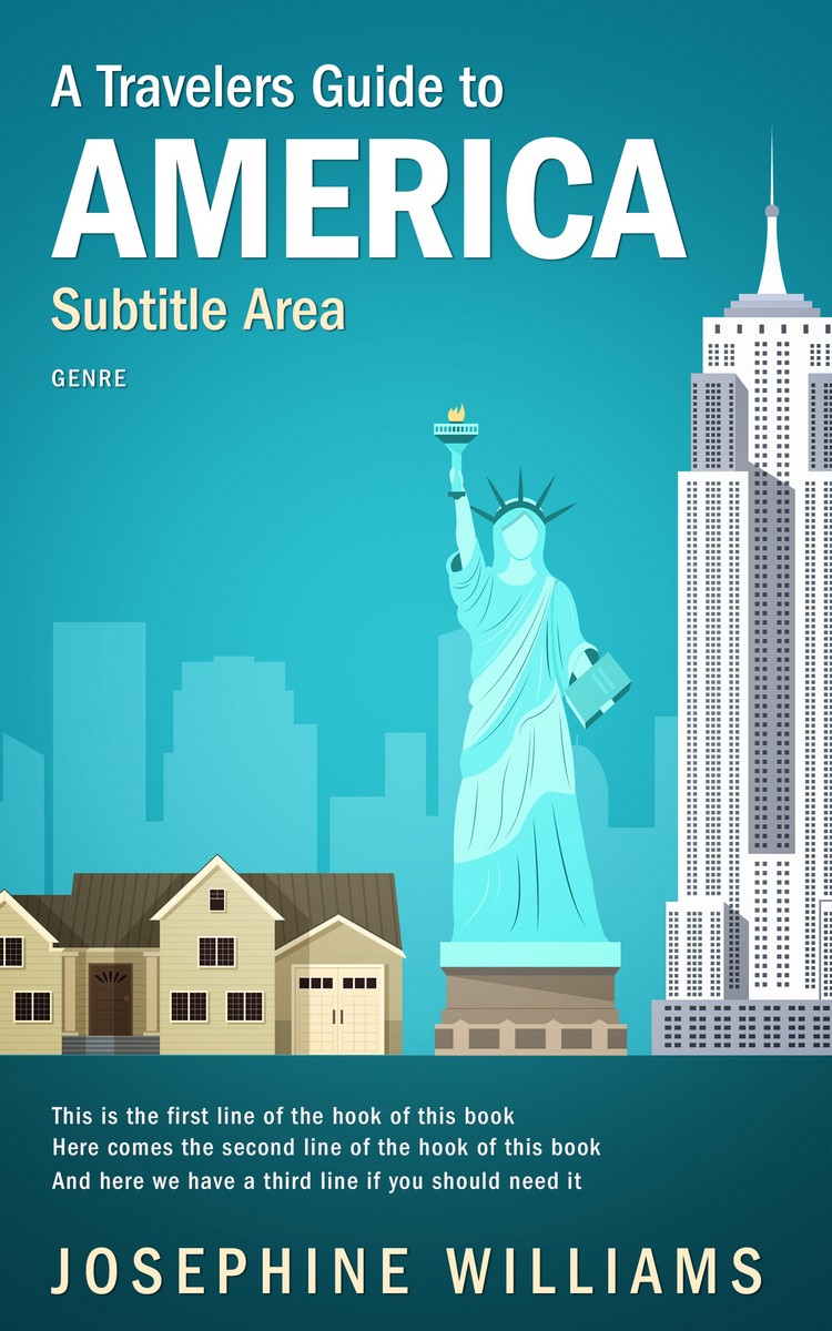 2D view of Premade Travel Book Cover - Eastern Blue