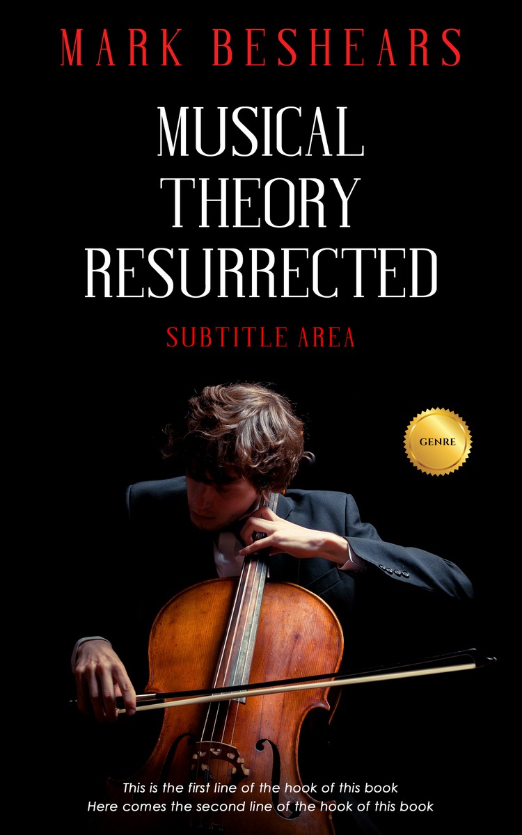 2D view of Premade Music Book Cover - Black