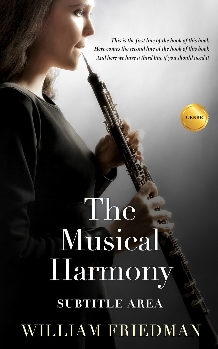 2D view of Premade Abstract Book Cover - Timberwolf