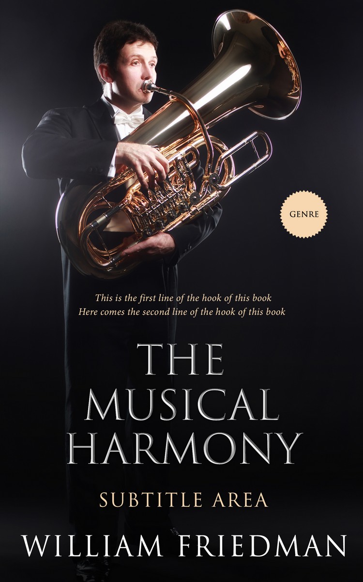 2D view of Premade Music Book Cover - Woodsmoke