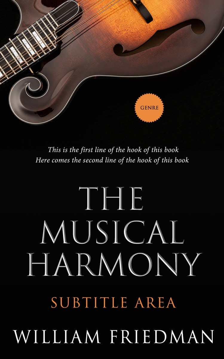 2D view of Premade Music Book Cover - Black