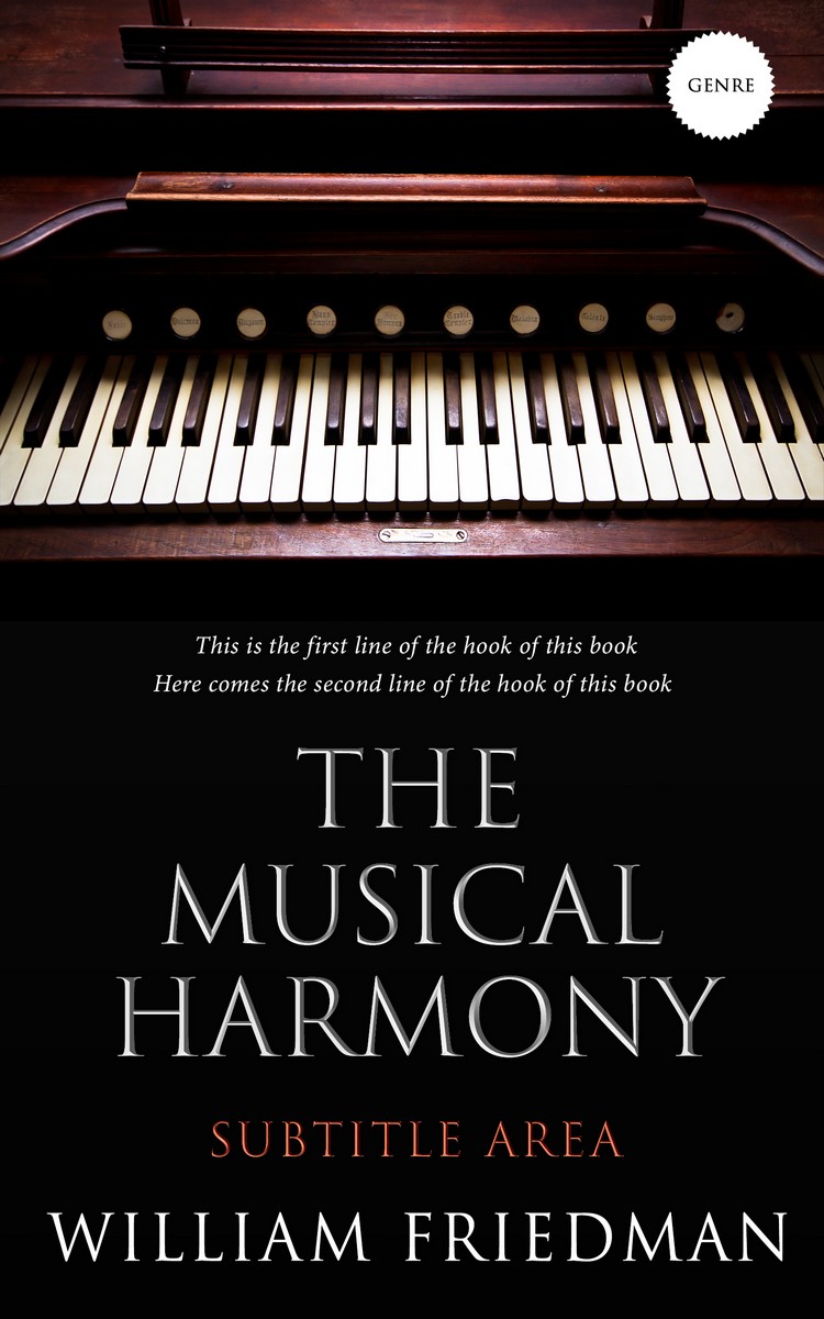 2D view of Premade Music Book Cover - Cod Gray