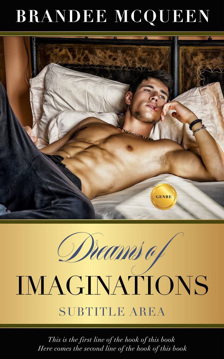 2D view of Premade Erotica Book Cover - Tan