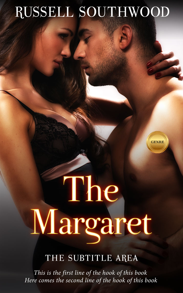 2D view of Premade Erotica Book Cover - Antique Brass