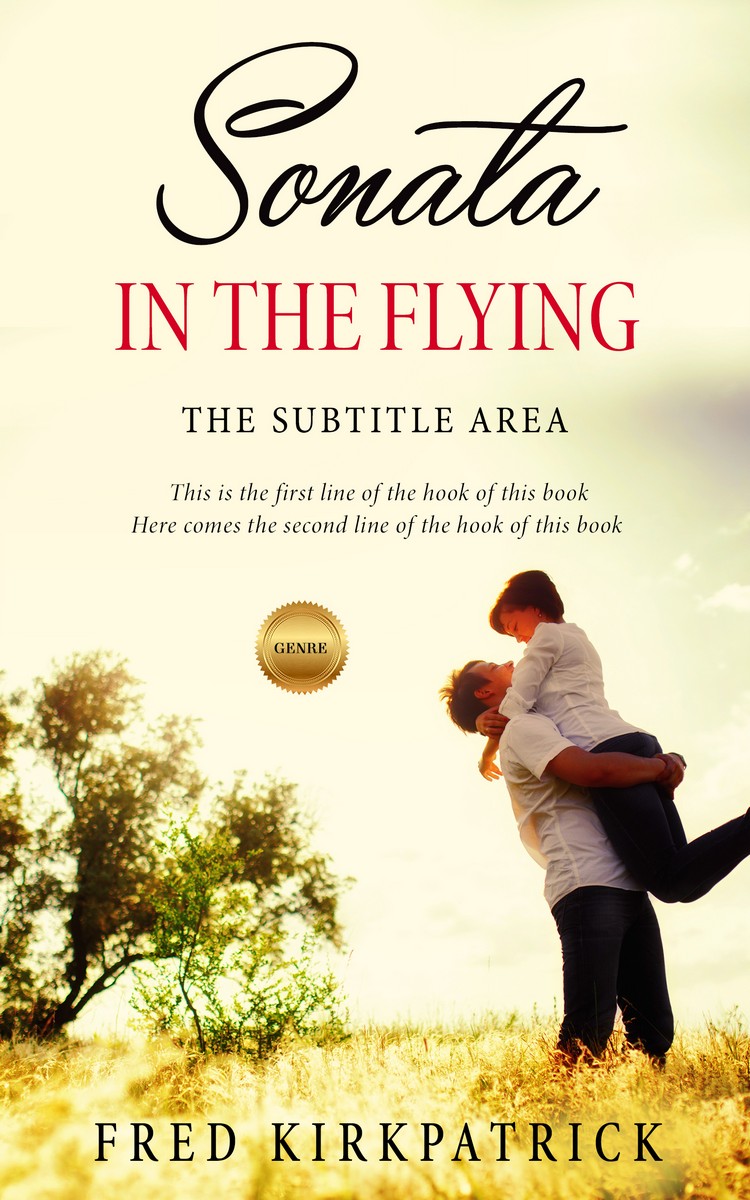 2D view of Premade Romance Book Cover - Citrine White