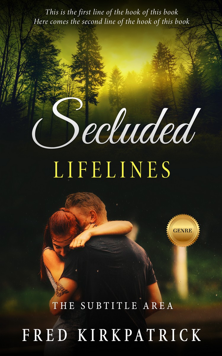 2D view of Premade Romance Book Cover - Rangoon Green