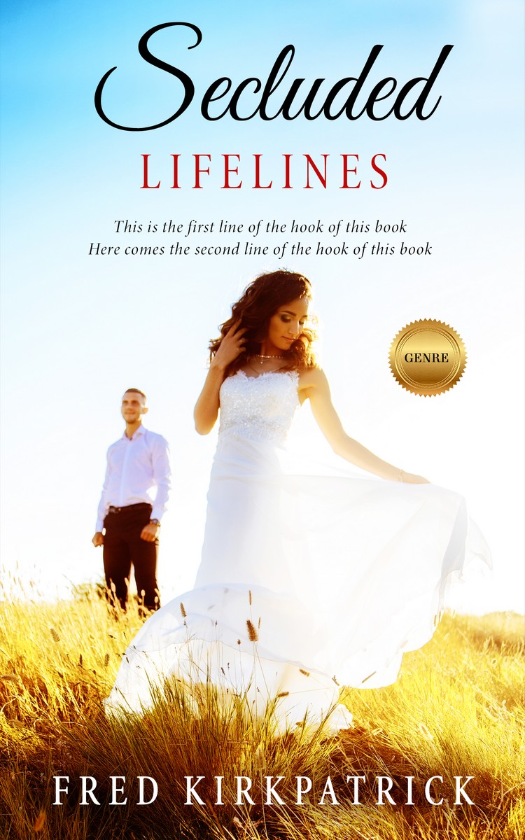 2D view of Premade Romance Book Cover - Aqua Haze